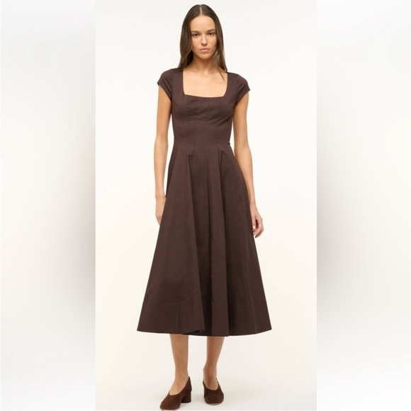 New STAUD Short Sleeve Wells Dress - Picture 3 of 6